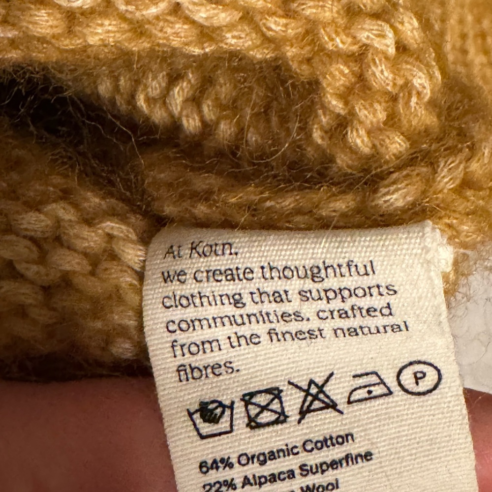 KOTN Mustard Sweater Cotton, Alpaca, Merino Wool - Picture 4 of 4